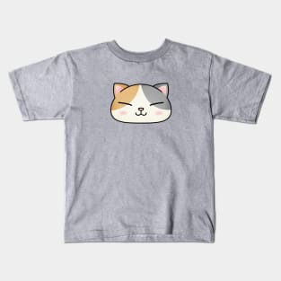 Cute Calico Cat Face Kids T-Shirt